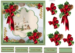 Vintage Christmas with holly
