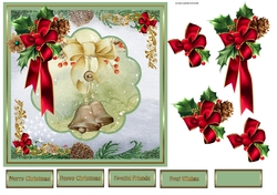 Christmas bells and holly