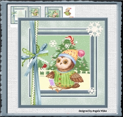 Owl and a Christmas tree