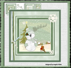 snowman and robin see Santa
