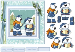 Polar bears carol singers