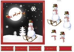 Sledging snowman