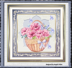Basket of poppies 7x7