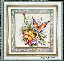 Flowers and butterfly