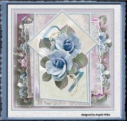 blue vintage rose