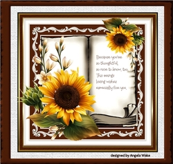 Sunflower vintage book