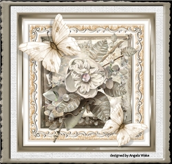 Diamond rose and butterfly