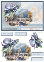 River scene and rose