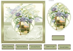 Flowers and river scene