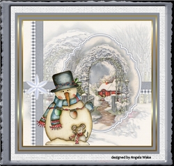 Snowman at the gate