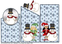 Three Happy Snowmen