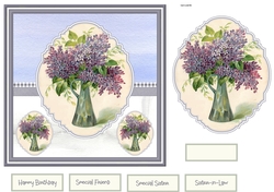 Vase of violets