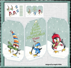 Penguins dancing feet trifold