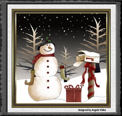 Snowman gets Christmas mail