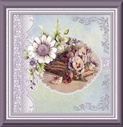 Pansy in a log