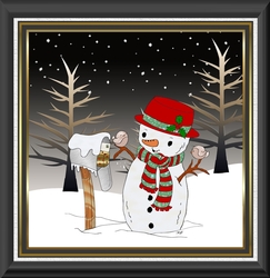 Snowman mail box