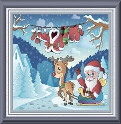 Santa and Rudolf reindeer