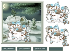 Snowmen carol singers