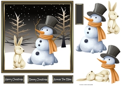 Snowman and rabbit