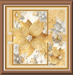 Gold and glitter poinsettia