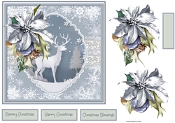 Poinsettia bauble and stag
