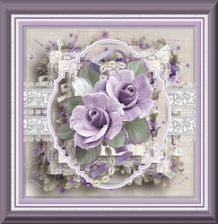 Lilac rose and lace