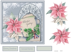 Poinsettias and acorns