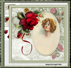 Lady with the red rose