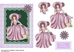 Lilac Feather Hat