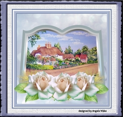 English cottage and roses