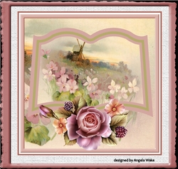 windmill and rose