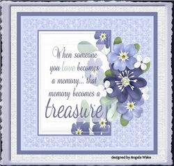 Blue flowers for sympathy