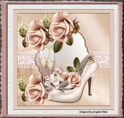 The wedding shoe and rose