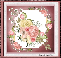 Pink rose and poppy