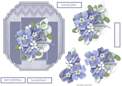 Petunia shaped card