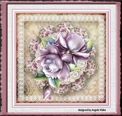 Lilac rose and lace