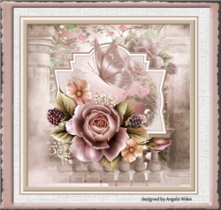 Rose garden and butterfly