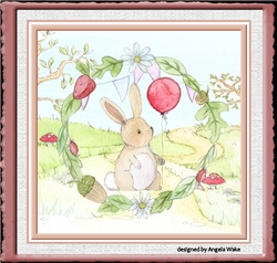 Birthday bunnie and balloon