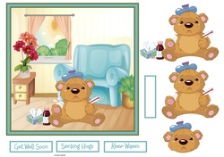 Teddy bear sick