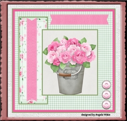 A bucket full of roses