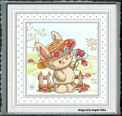 Cute bonnet bunny