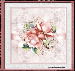 Pink rose and baby breath