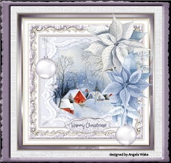 Poinsettia and baubles