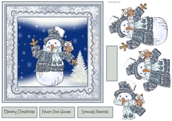 Snowman and owl