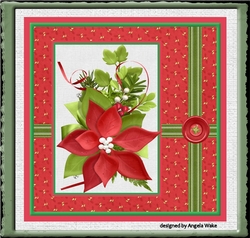 Red poinsettia and berry