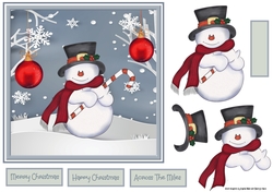 Snowman and bauble