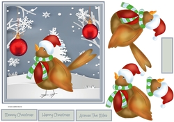 Robin loves the baubles