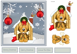 Puppy Christmas and bone