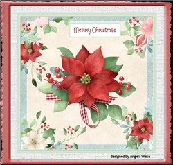 Red poinsettia and berry