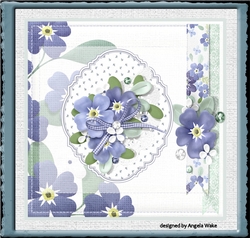 Blue flowers and lace